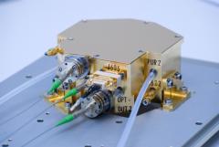 The LPF laser modulator unit. The input light from the laser is fibre coupled in