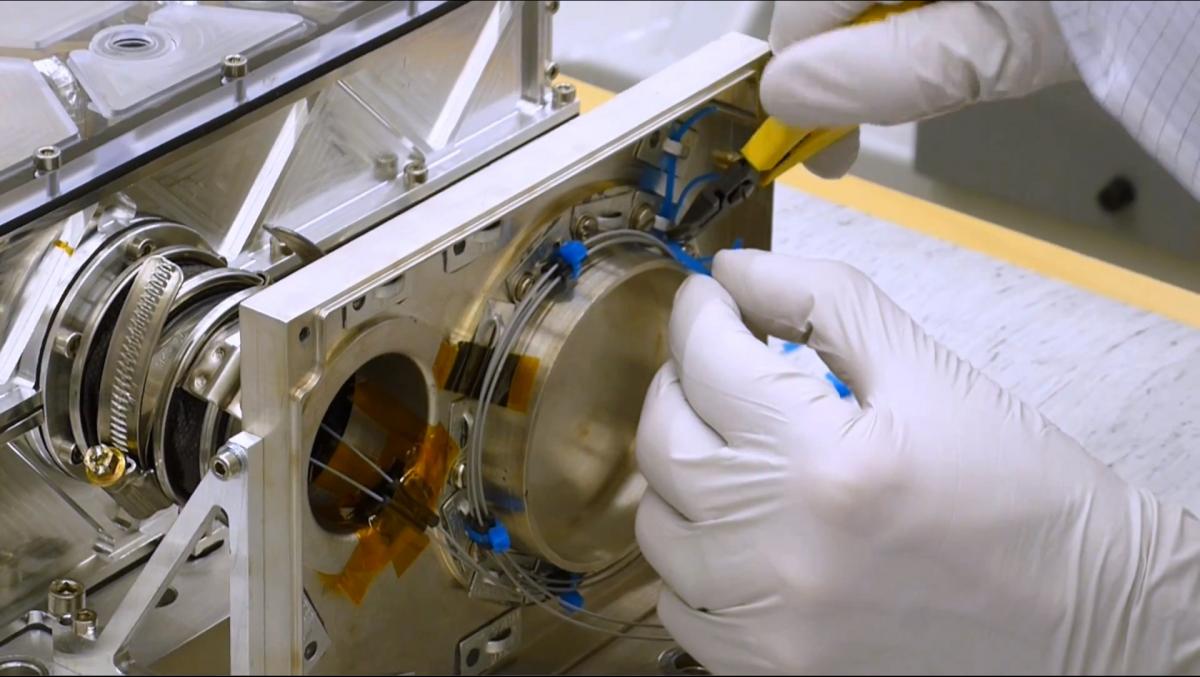 LPF optical bench prepared for integration