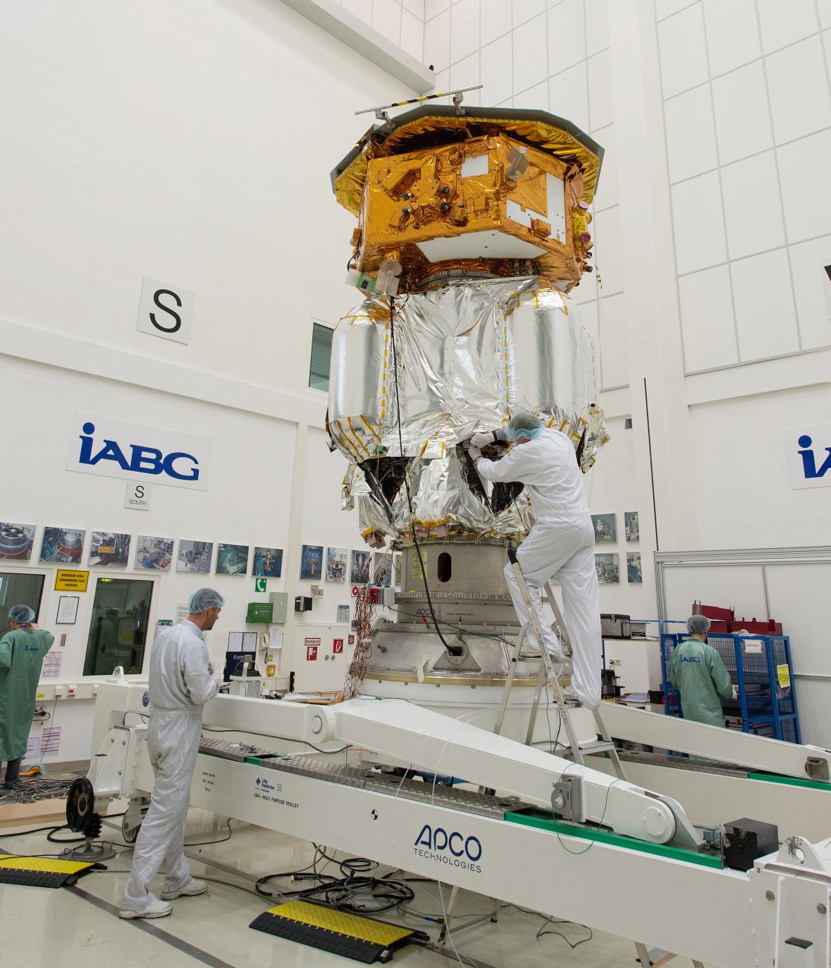 LISA Pathfinder in acoustic test facility in August 2015