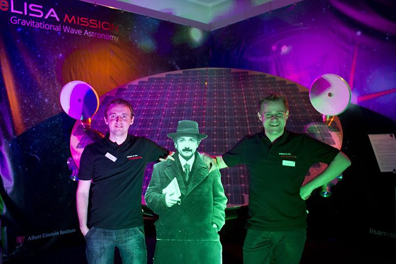 Scientists with Albert Einstein