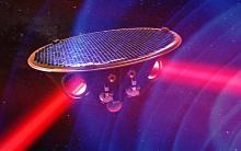 LISA - spacecraft passing gravitational waves